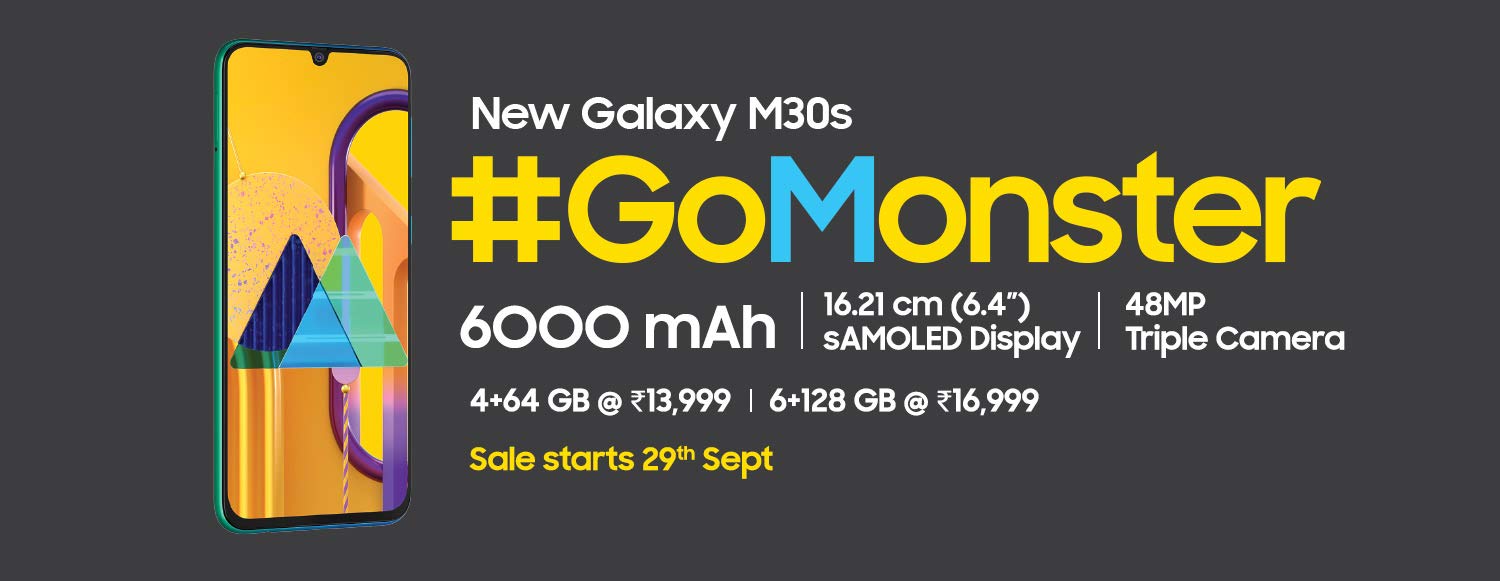 Samsung Galaxy M10s,Galaxy M30s First Sale on Amazon || Starting Price Rs.8,999, Rs.13,999 respectively ||