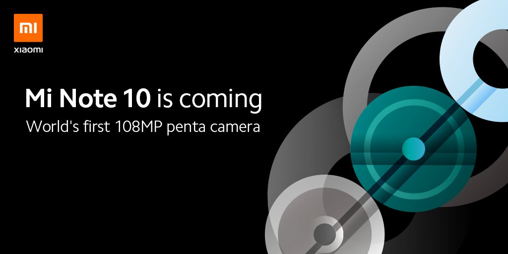 Xiaomi Mi Note 10 officially teased with 108MP Penta camera setup, Could be a Global variant of Mi CC9 Pro