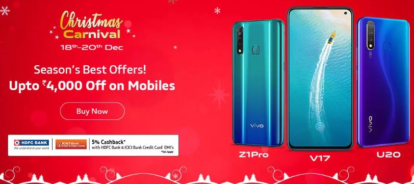 Vivo Christmas Festival Sale: Best Deals on Vivo U10, Vivo Z1 Po, Vivo Z1x and more