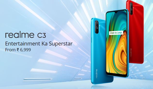 Realme C3 with Helio G70 SoC, 5000mAh battery launched in India starting at Rs. 6999(~$98)